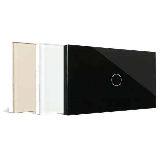 Automatización del hogar Interruptor inteligente inalámbrico WiFi Zigbee Bluetooth de vidrio negro