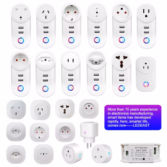 Zigbee Tuya Monitor de energía sincronización/Control remoto enchufe inteligente enchufe de la UE
