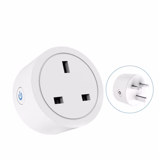 Zigbee Tuya Smart Socket WiFi Adaptador de enchufe de Reino Unido de 3 pines