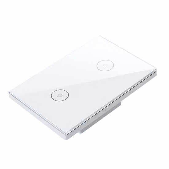 Interruptor de luz eléctrico inteligente Tuya táctil de pared Zigbee con vidrio templado